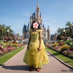 Disney store deluxe belle Costume for Kids 9-10